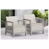 KETER Sillas de jardín 2 uds. Scandi Linea gris guijarro/beige claro