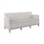 KETER Sofá de jardín de dos plazas Scandi Form sofá de 3 plazas gris guijarro/beige claro