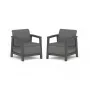 KETER Sillas de jardín 2 uds. Scandi Linea gris