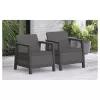 KETER Sillas de jardín 2 uds. Scandi Linea gris
