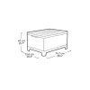 KETER Mesa de jardín/caja de almacenamiento Scandi Storage Table gris