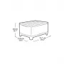 KETER Mesa de jardín/caja de almacenamiento Scandi Storage Table gris