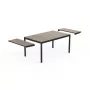 KETER Mesa de jardín extensible Deco Porto Nova extensible 160-240 tono fresno/negro