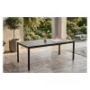 KETER Mesa de jardín Deco Porto Nova 200 efecto fresno/negro