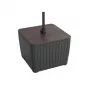 KETER Mesa auxiliar parasol Luzon nogal/gris 29214820939