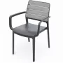 KETER Silla de jardín Deco Porto sillón gris claro/gris