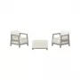 KETER Juego de muebles de jardín Scandi Linea set de balcón gris guijarro/verde salvia Steinton