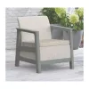 KETER Juego de muebles de jardín Scandi Linea set de balcón gris guijarro/verde salvia Steinton