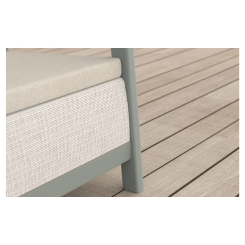 KETER Juego de muebles de jardín Scandi Linea set de balcón gris guijarro/verde salvia Steinton