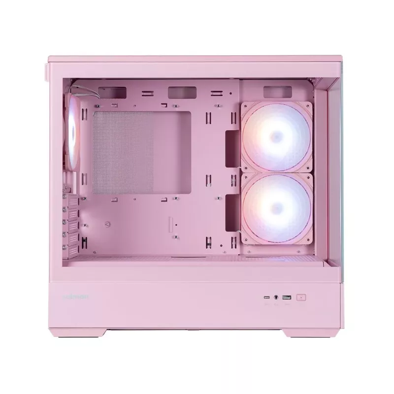 Zalman P30 V2, caja de PC mini torre mATX, 3 ventiladores ARGB de 120 mm, rosa