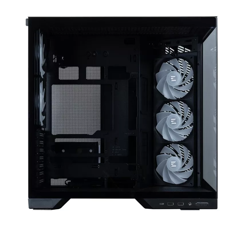 Zalman D50, caja de PC semitorre ATX, 3 ventiladores de 120 mm, negro