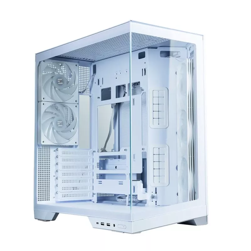 Zalman D50 caja de PC ATX Mid Tower, 3x 120mm ventiladores, blanco