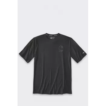 Sun Defender camiseta ligera de manga corta con logo negro