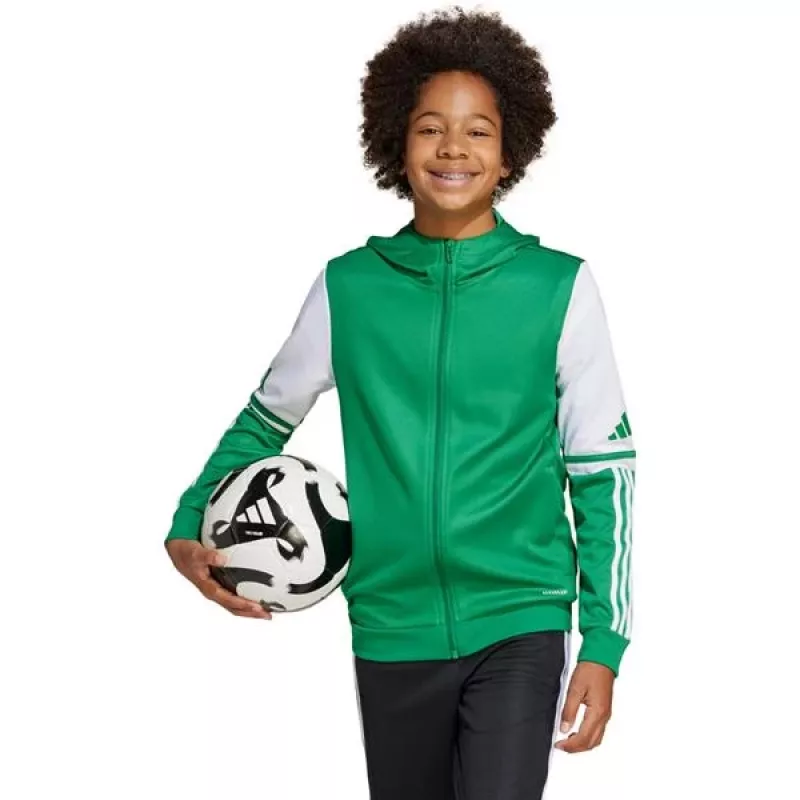 adidas Squadra 25 Hoody sudadera niños verde y blanco JP3163 140cm