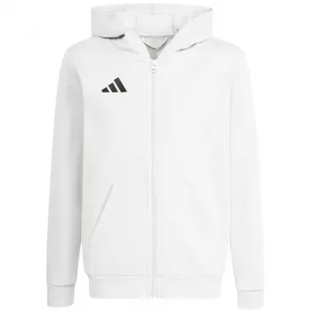 Sudadera con capucha y cremallera completa Entrada 26 para niños adidas blanca KH1783 164cm
