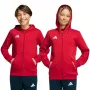 Sudadera con capucha y cremallera completa Entrada 26 para niños adidas roja KH1781 116cm