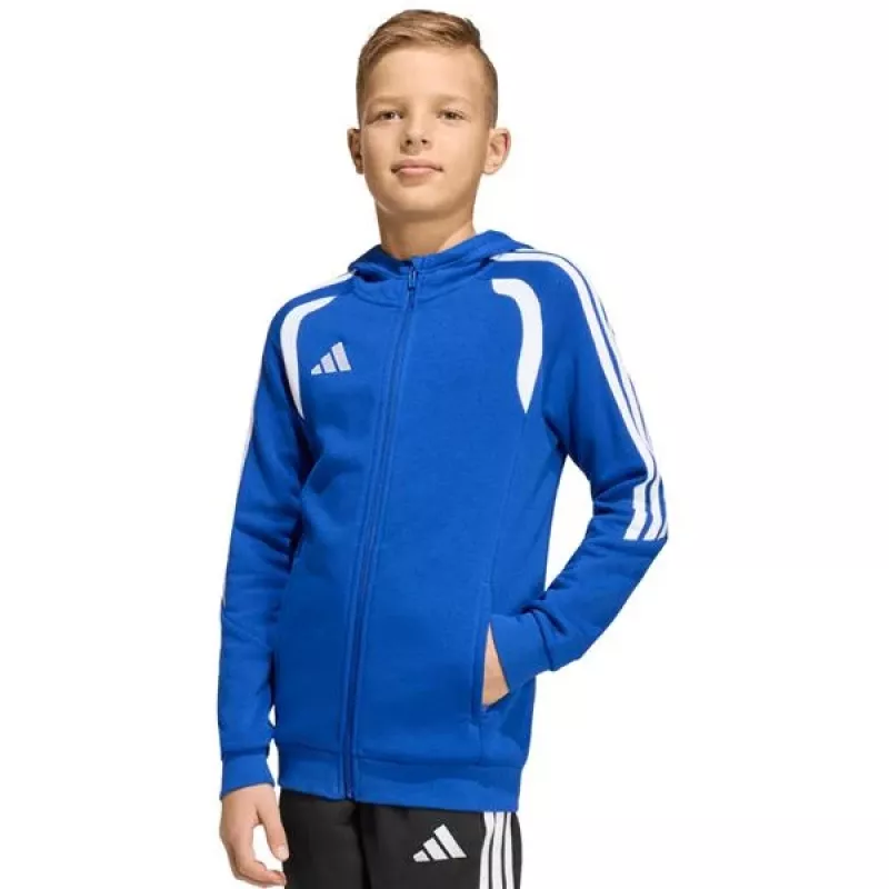 Sudadera con capucha y cremallera completa adidas Tiro 26 League niños azul KF9102 140cm