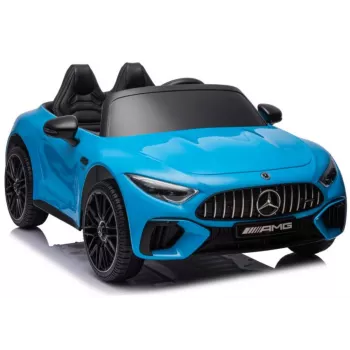 Coche a batería Mercedes AMG SL63 pintado en azul