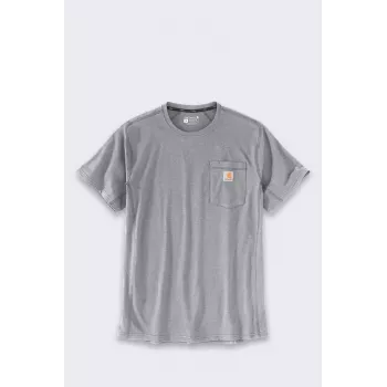 Camiseta Carhartt Force Mid Pocket gris jaspeado