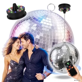 LIGHT4ME MBM 30 IR bola de discoteca con espejos plateado
