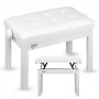 V-TONE PB3 WH banco de piano banco de teclado blanco piel sintética
