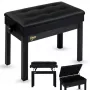 V-TONE PB2 BK banco de piano para teclado, negro, piel sintética