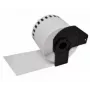 Rollo de etiquetas continuas compatible Brother DK22212 negro sobre blanco 62mm x 15,25m