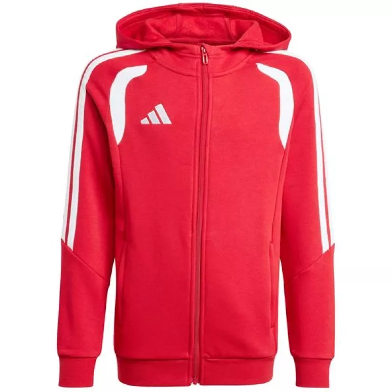 Sudadera con capucha y cremallera completa adidas Tiro 26 League niños roja KF9101 152cm