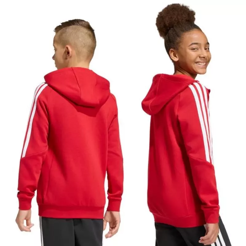 Sudadera con capucha y cremallera completa adidas Tiro 26 League niños roja KF9101 152cm