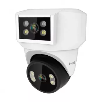 Cámara WiFi KRUGER & MATZ Kruger&Matz Connect C180 2 objetivos PTZ 360° 2K Tuya Smart Life color de noche audio IA