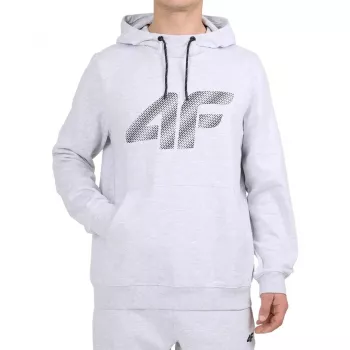 Sudadera con capucha 4F hombre M2548 gris claro jaspeado 4FWMM00TSWSM2548 27M M