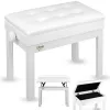 Banco de piano para teclado V-TONE PB4 WH blanco lacado