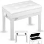 Banco de piano para teclado V-TONE PB4 WH blanco lacado