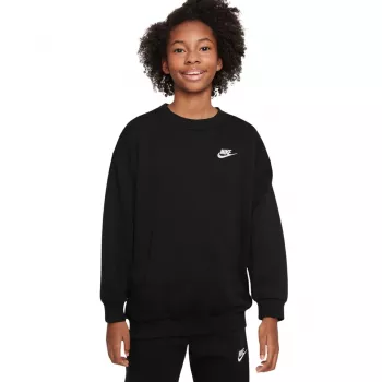 Sudadera infantil Nike Sportswear Club Fleece negra FD2923 010 M