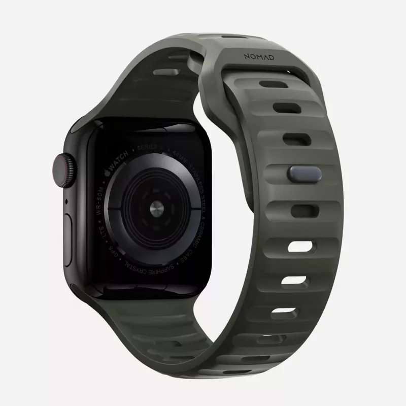 NOMAD Sport Band – correa para Apple Watch 46mm/49mm de FKM (ash green)