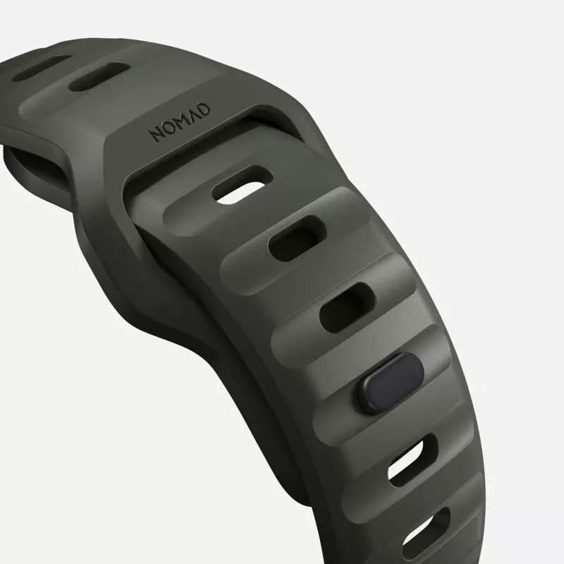 NOMAD Sport Band – correa para Apple Watch 46mm/49mm de FKM (ash green)