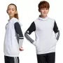 Sudadera con capucha adidas Squadra 25 Sweat Hoody para niños blanco JD4807 128cm