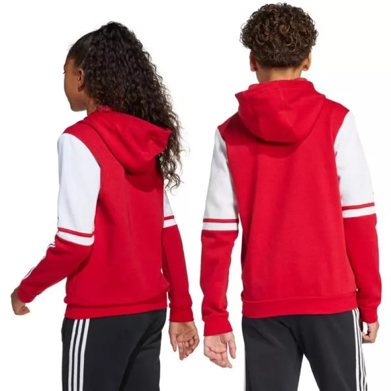 Sudadera con capucha adidas Squadra 25 Sweat Hoody para niños rojo JD4805 128cm