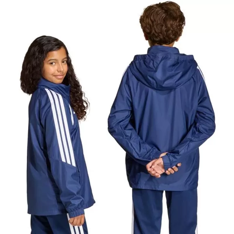Cortavientos adidas Tiro 26 League niños chaqueta cortavientos azul marino JY9725 140cm