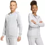 Sudadera con capucha niños adidas Tiro 26 League Sweat Full Zip Hoodie gris KF3323 140cm