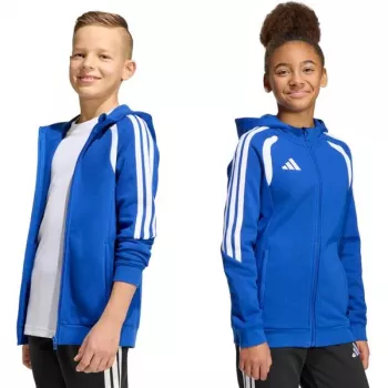Sudadera con capucha niños adidas Tiro 26 League Sweat Full Zip Hoodie azul KF9102 152cm