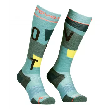 Calcetines de esquí mujer Ortovox Freeride Long Socks Cozy - ice waterfall