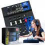 DNA T4MIX mezclador de audio analógico de 4 canales azul
