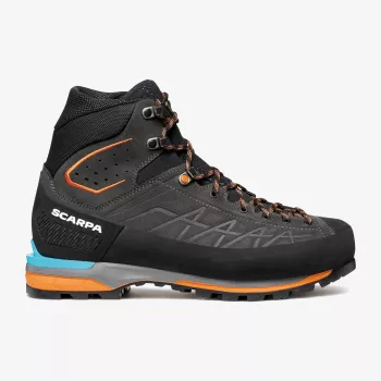 Botas de montaña Scarpa Zodiac Tech GTX, GORE-TEX Performance Comfort, piel Perwanger, suela Vibram Mont, antracita/naranja tonic, EU 44