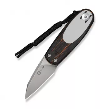 Cuchillo Civivi Purr Nitro-V naranja negro y blanco G10