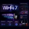 TP-Link Archer TBE550E WiFi 7 Bluetooth 5.4 adaptador BE9300 tribanda, PCI Express, 2 antenas externas
