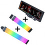 Lian Li Visual Upgrade Kit Strimer Wireless 24-Pin RGB cable de placa base, controlador + cable GPU 12V-2x6 Wide y pantalla universal 8,8 - negro