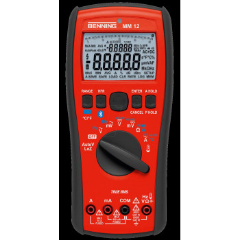 BENNING MM12 Multímetro digital True RMS con Bluetooth y registrador de datos, 6000 cuentas, CAT IV 600V / CAT III 1000V 044088