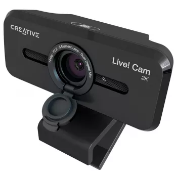 Creative Live! Cam Sync V3 webcam 2K QHD con doble micrófono y obturador de privacidad, negro