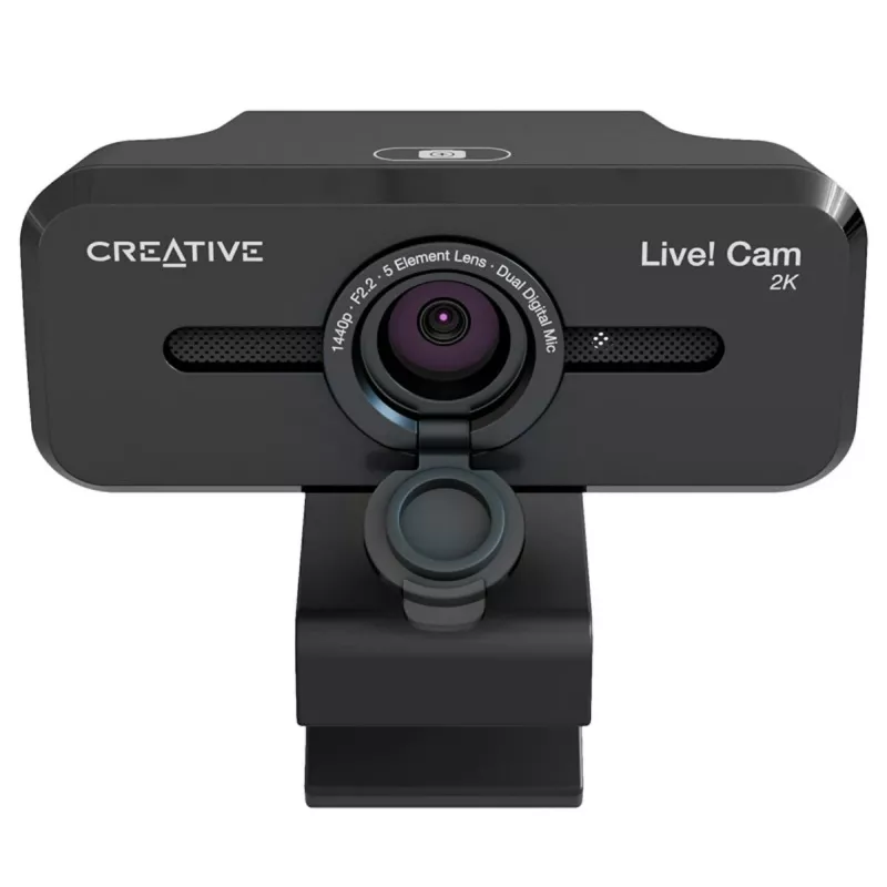 Creative Live! Cam Sync V3 webcam 2K QHD con doble micrófono y obturador de privacidad, negro